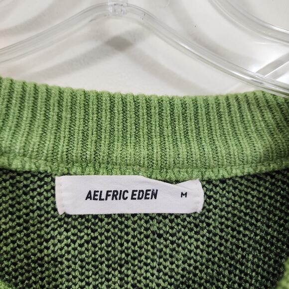 Aelfric Eden oversized dinosaur cartoon pattern green sweater woman size medium - Picture 3 of 13